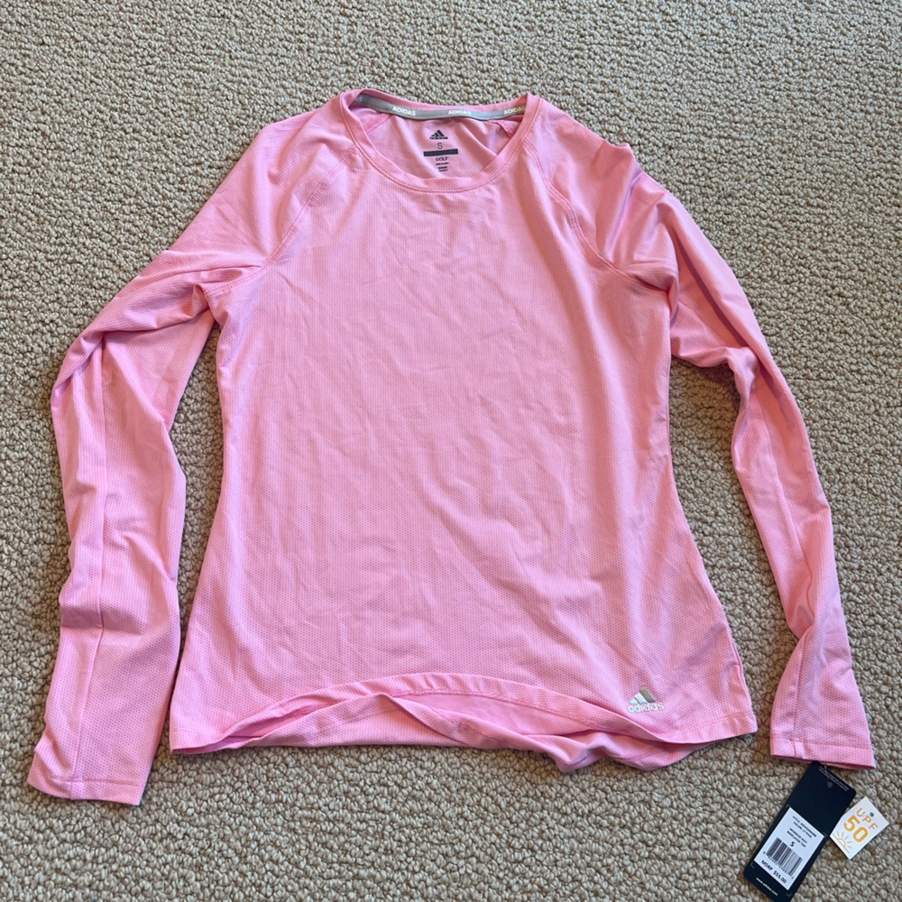 addias size small pink long sleeve